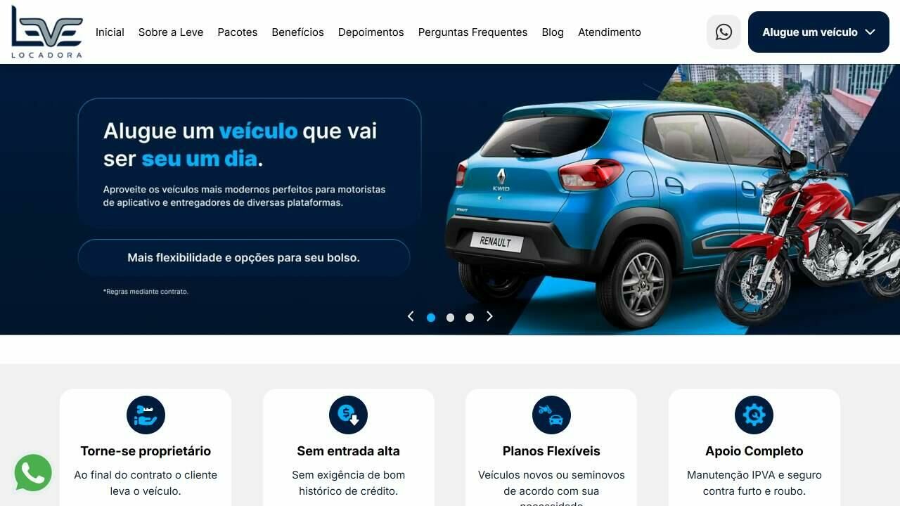Imagem do projeto - Leve Locadora
